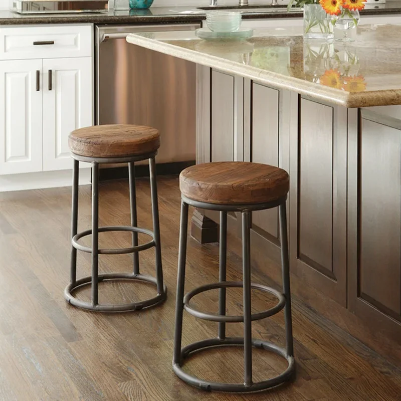 Home Bar Seating - Kursi Bar Berkaki Tinggi Besi Retro