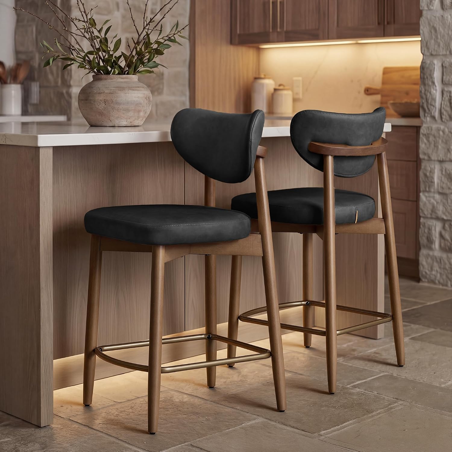 Home Bar Seating - Set Kursi Bar Kayu Modern Abad