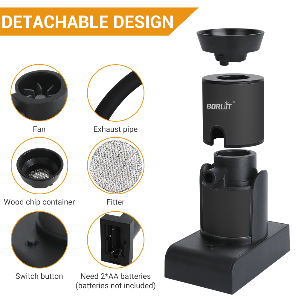 BORUiT SK305 Infuser asap port - Smoking Gun Kit ulasan dan harga