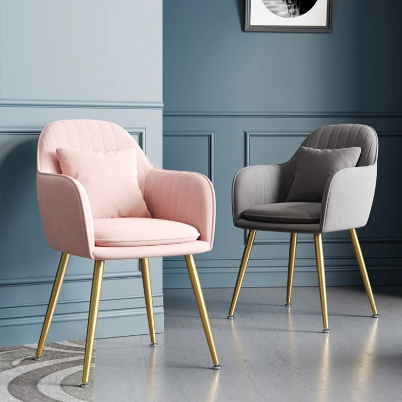 Kursi Makan Logam Suede Mewah  - Home Bar Seating ulasan dan harga