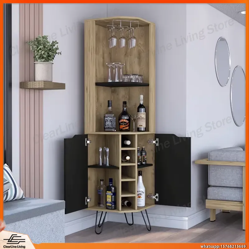 Lemari Bar Sudut dengan 6 Rak  - Home Bar Shelves ulasan dan harga