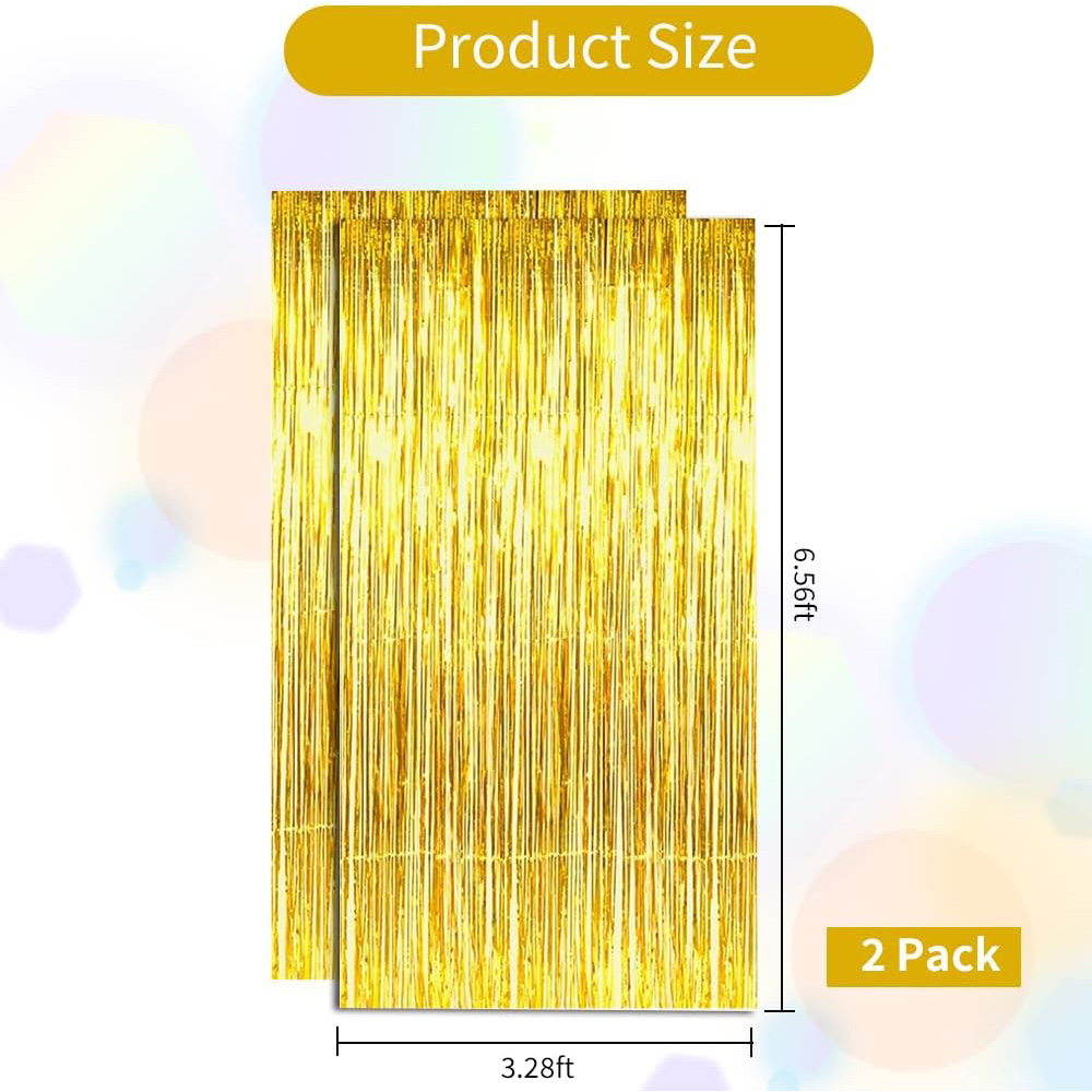 2 Paket Tirai Rumbai Foil Meta - Home Bargains ulasan dan harga