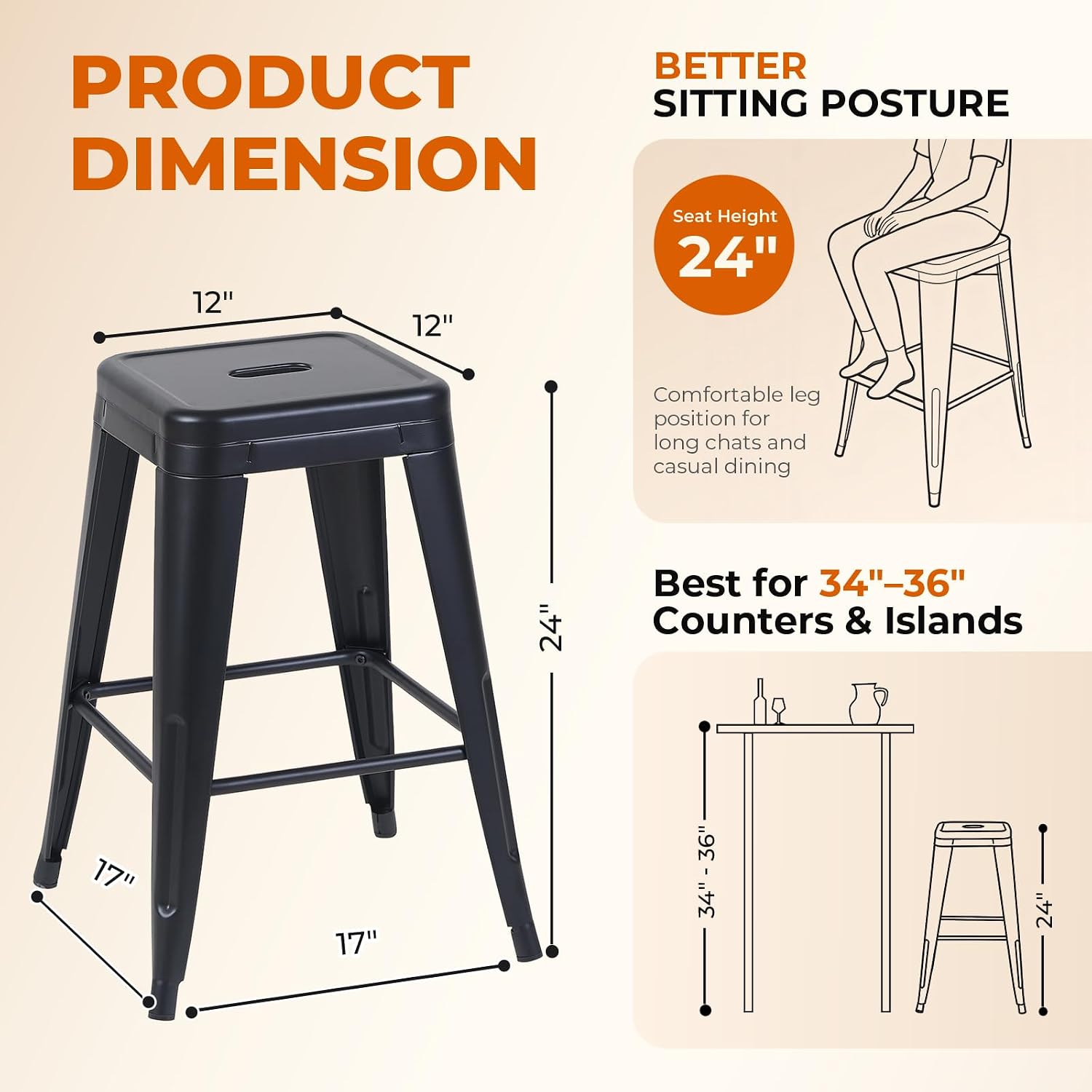 Set Kursi Bar Tinggi Midnight  - Home Bar Seating ulasan dan harga