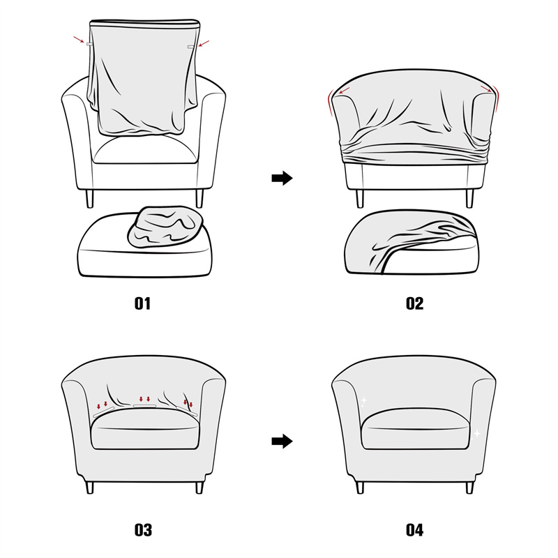 Sarung Kursi Klub Warna Solid, - Home Bar Seating ulasan dan harga