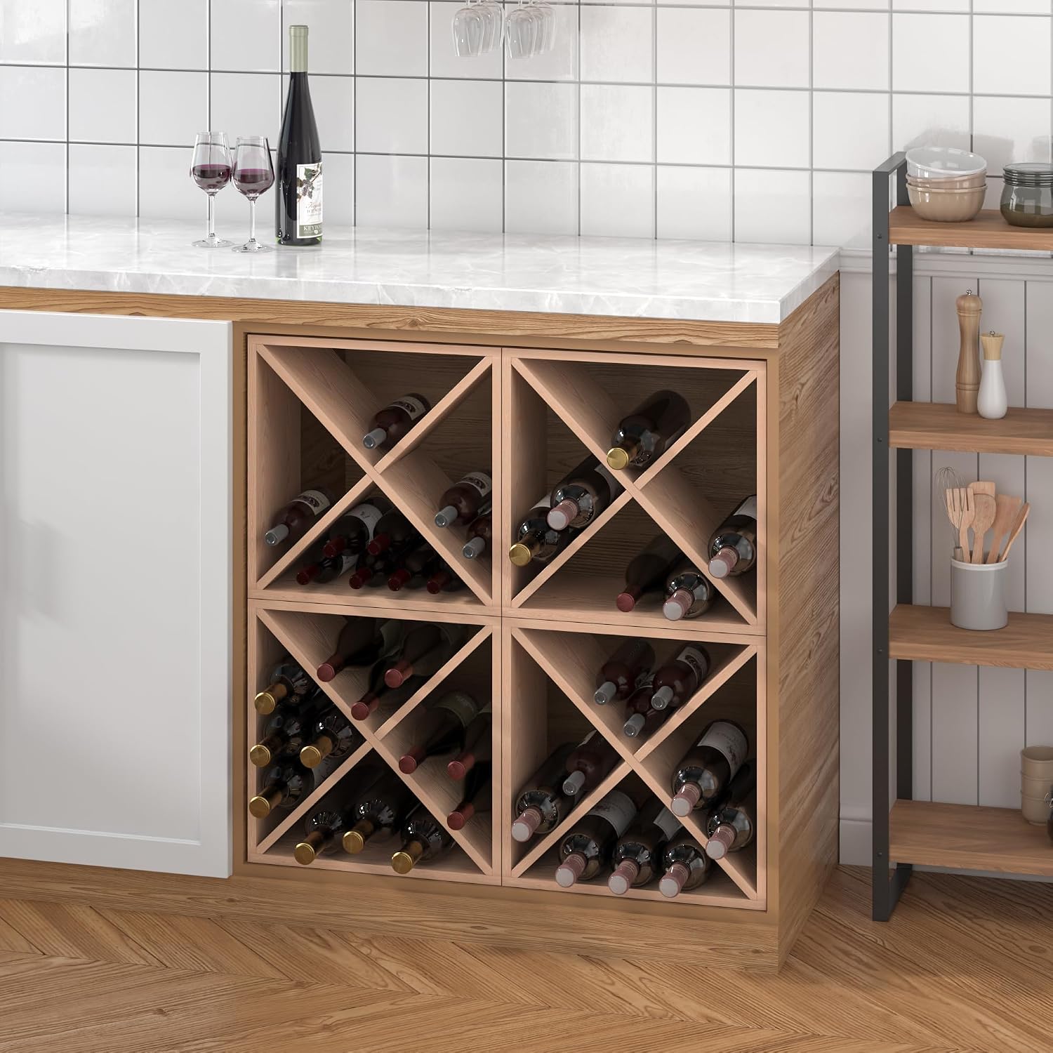 Rak Anggur 96 Botol, Penyimpan - Home Bar Shelves ulasan dan harga