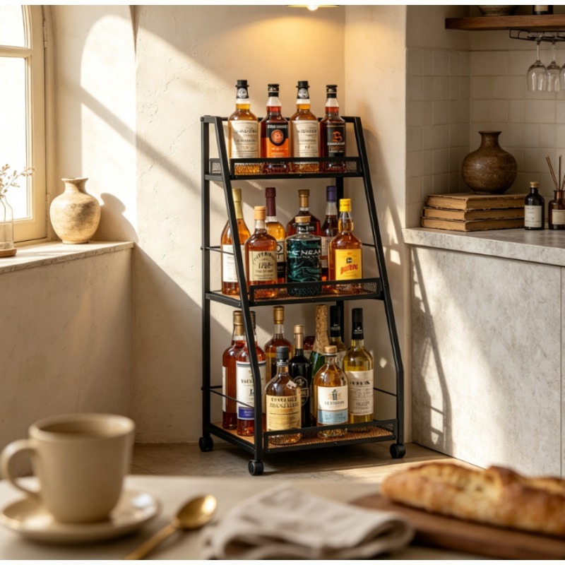 Rak Anggur 3 Tingkat Model Tan - Home Bar Shelves ulasan dan harga
