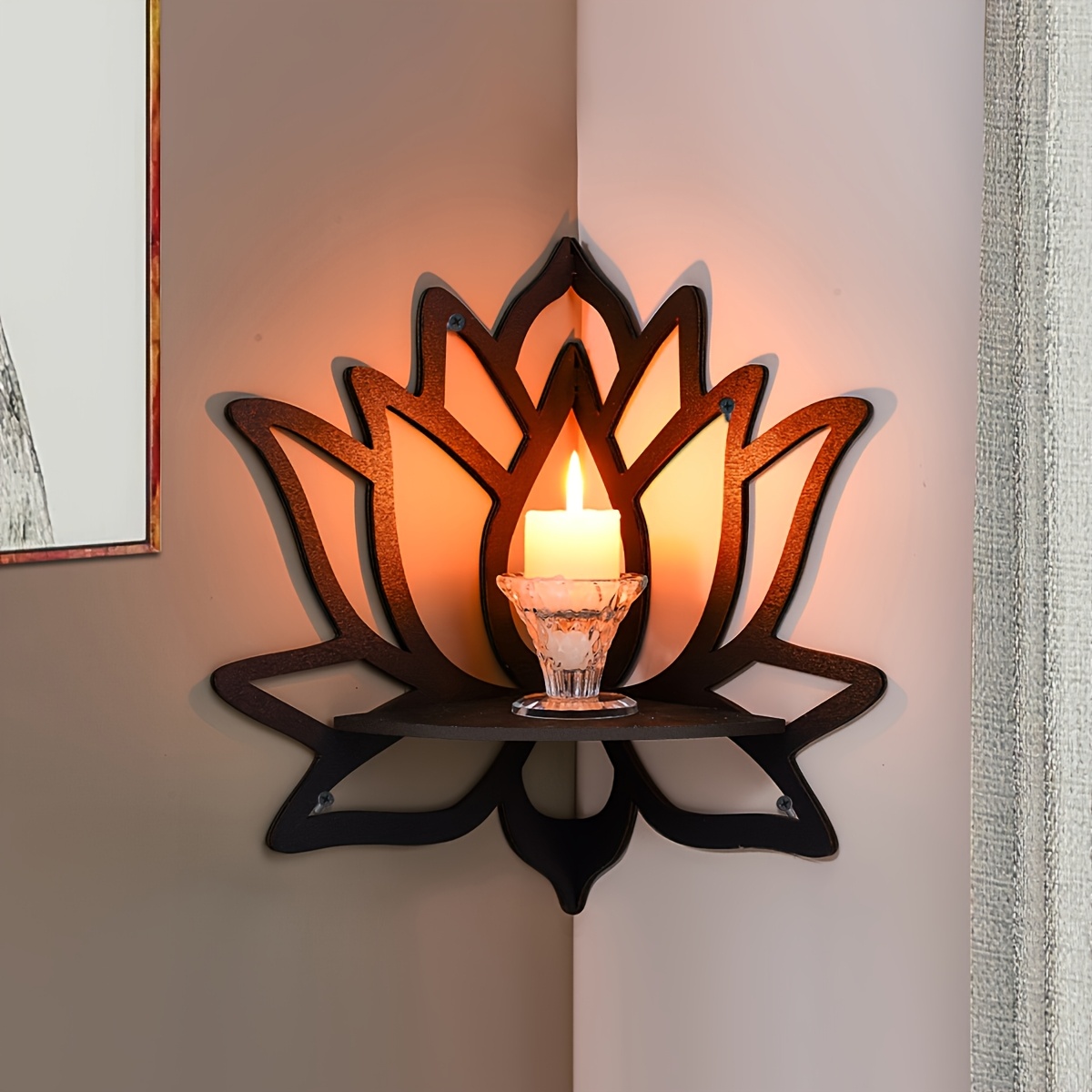 Rak Sudut Mengambang Lotus, Ra - Home Bar Shelves ulasan dan harga