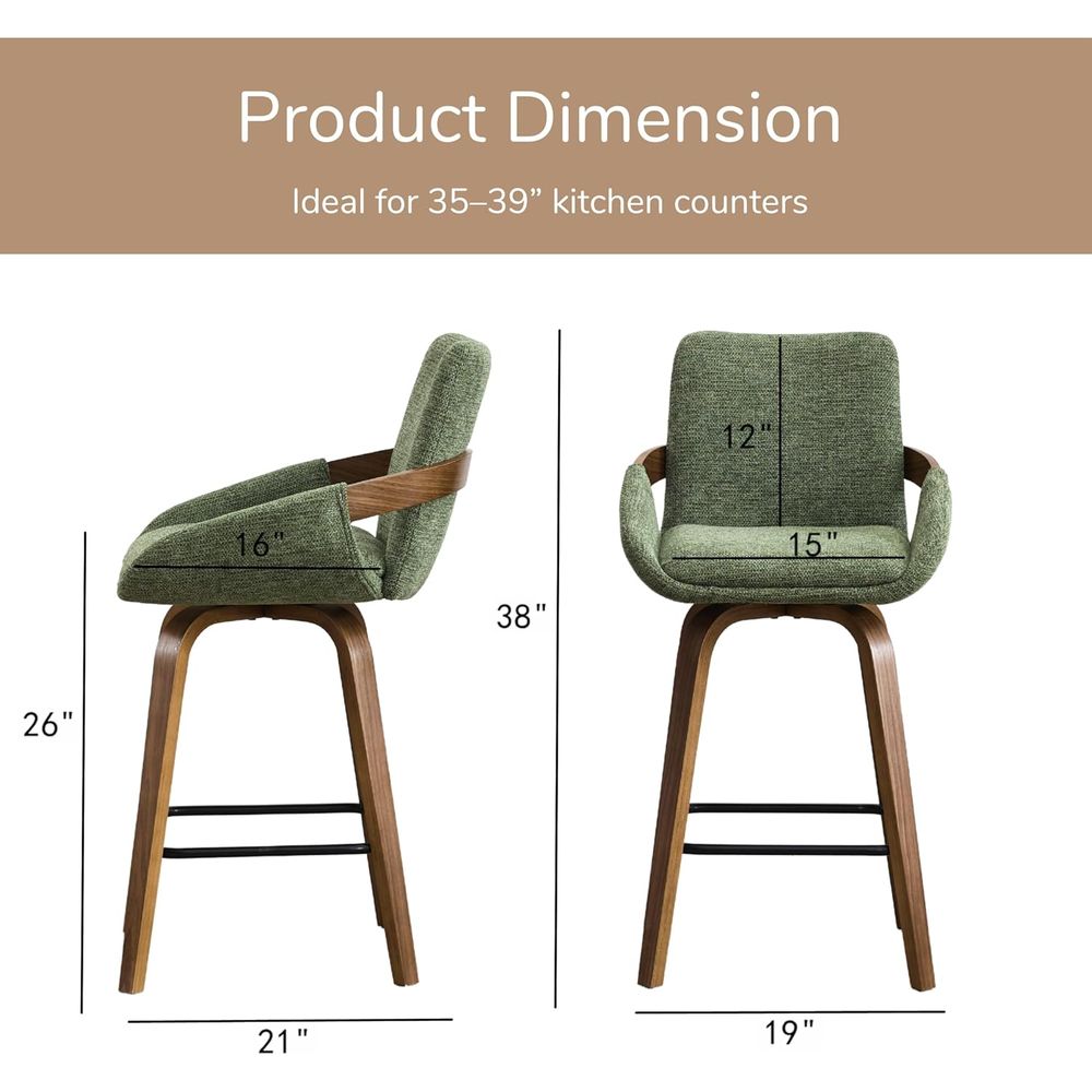 Set 2 Kursi Bar Putar 26 inci  - Home Bar Seating ulasan dan harga