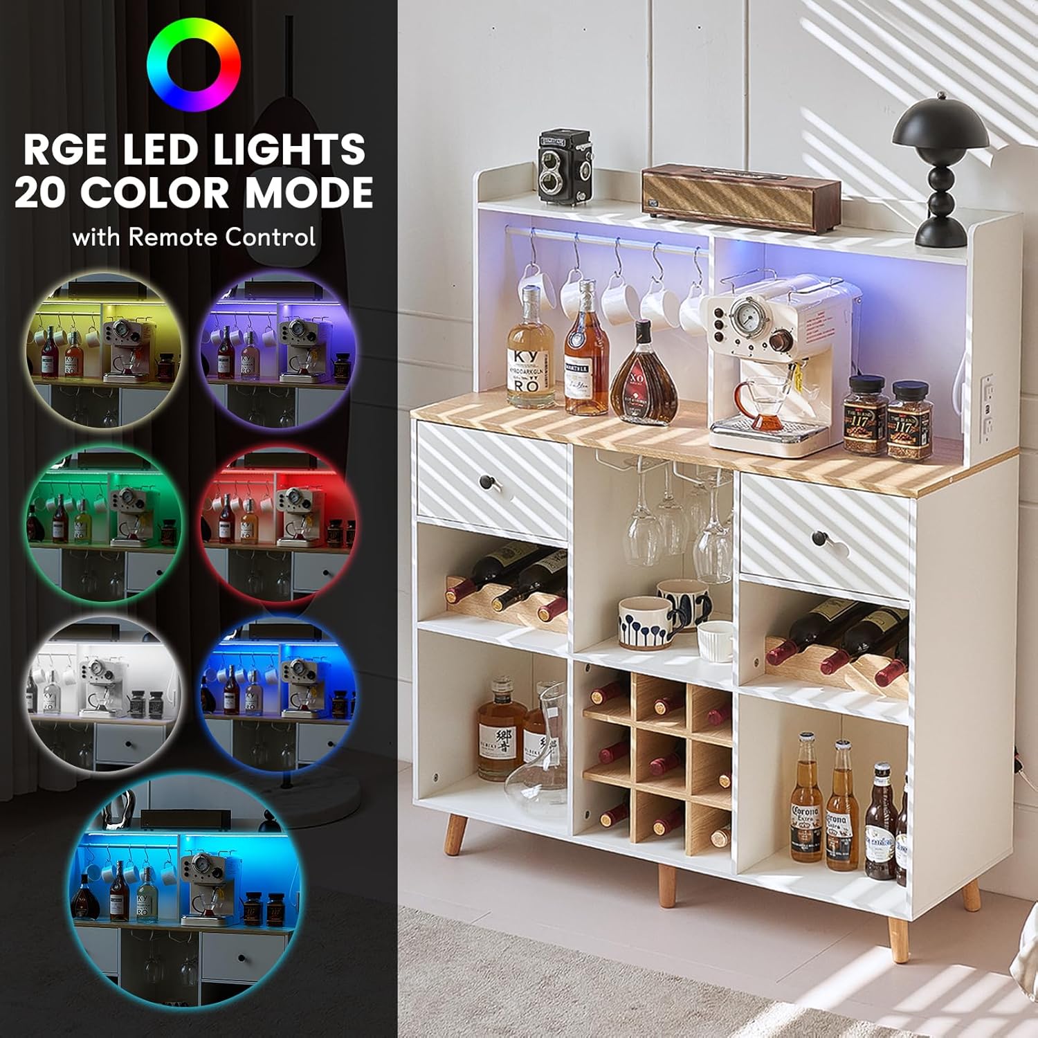 Lemari Bar Anggur dengan Stopk - Home Bar Shelves ulasan dan harga